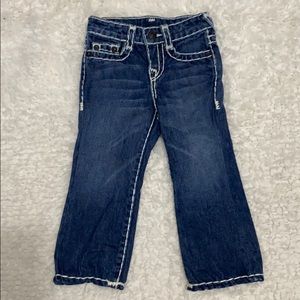 Boy’s True Religion straight leg jeans. Size 2T